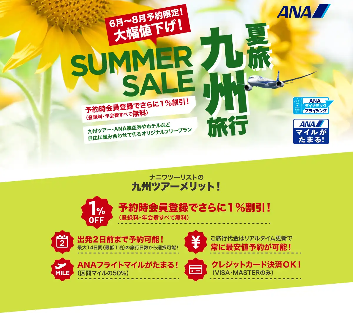 九州旅行は大幅値下げセールで予約！九州ツアーならANAで行くナニワツーリスト